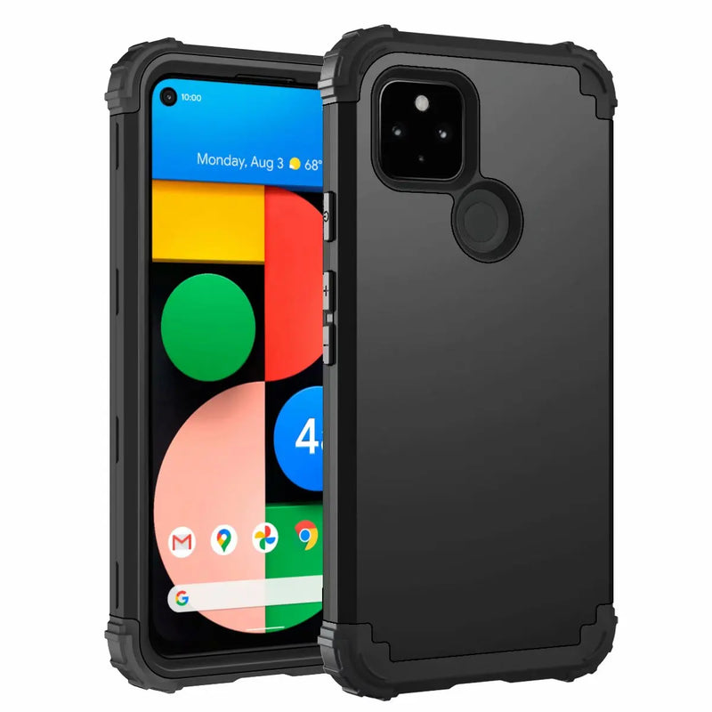 Heavy Duty Armor Rugged case Dust-Proof Shockproof Drop-Proof Scratch-Resistant Tough cover For Google Pixel 4A 5G/Pixel 5