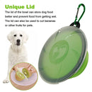 Collapsible Dog Bowls Portable Travel Dog Food Dish Water Bowl with Lid and Carabiner Pet Food Container for Indoor Outdoor