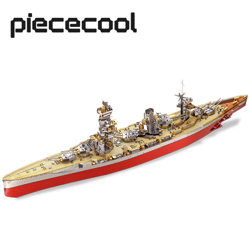 Piececool 3D Metal Puzzle Model Building Kits-Fuso Battleship DIY Jigsaw Toy ,Christmas Birthday Gifts for Adults