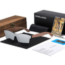 GM Walnut Wooden Sunglasses Women Brand Designer Retro Wood Sun Glasses For Men Mirror Shades Fashion Oculos Gafas De Sol