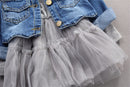 2021 Herbst Baby Mädchen Kleidung Sets Prinzessin Jeansjacke + Kleid 2-teiliges Baby Mädchen Outfit Anzüge für Baby Mädchen Kleidung Set