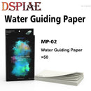 Dspiae MP Hand Coated Model Paint Brush Moisturizing Color Palette for Water-based Paints Water Guiding Paper Palette Paper