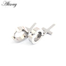 Alisouy 2pcs Women Men's Stainless Steel Dropping Earrings Black/Silver Color Cross Gothic Punk Rock Style Pendientes Mujer Moda
