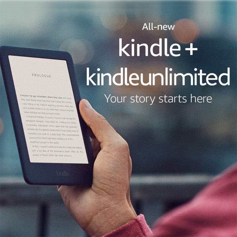 All-new Kindle Black 2019 version, Now with a Built-in Front Light, Wi-Fi 8GB eBook e-ink screen 6-inch e-Book Readers