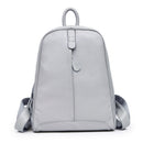 Women 100% Full Grain Genuine Cow Leather White Gray Beige Blue Yellow Black Backpacks Ladies Schoolbag Teenagers Cowhide Bag