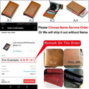 DIENQI Carbon Fiber Man Magic Wallet RFID Blocking Cardholder Mens Double Metal Wallet Business Male Purse Minimalist Wolet
