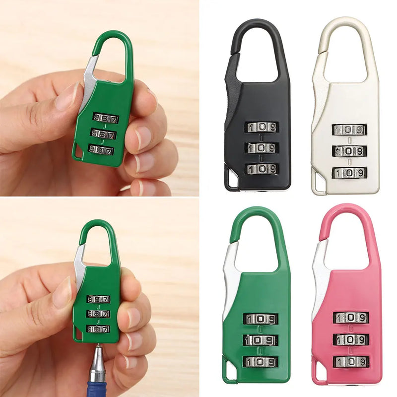 New 1Pc Travel padlock Anti-theft Backpack Small Padlock Resettable 3 Digit Combination Suitcase Password Code Lock Padlock