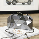 Goldene Acrylbox Geometrische Abendtasche Clutch Elegante Kette Damentasche für Party Umhängetasche für Hochzeit/Dating/Party