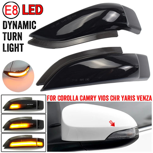 Für Toyota Corolla Camry Prius Vios Yaris Venza Avalon Altis LED Dynamischer Blinker Sequentieller Seitenspiegelindikator