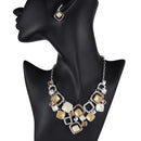 MeiceM 2021 Hot Women's Fashion Necklace Sets Charming Chain Geometric Round Choker Necklaces for Women Girls Christmas Gifts