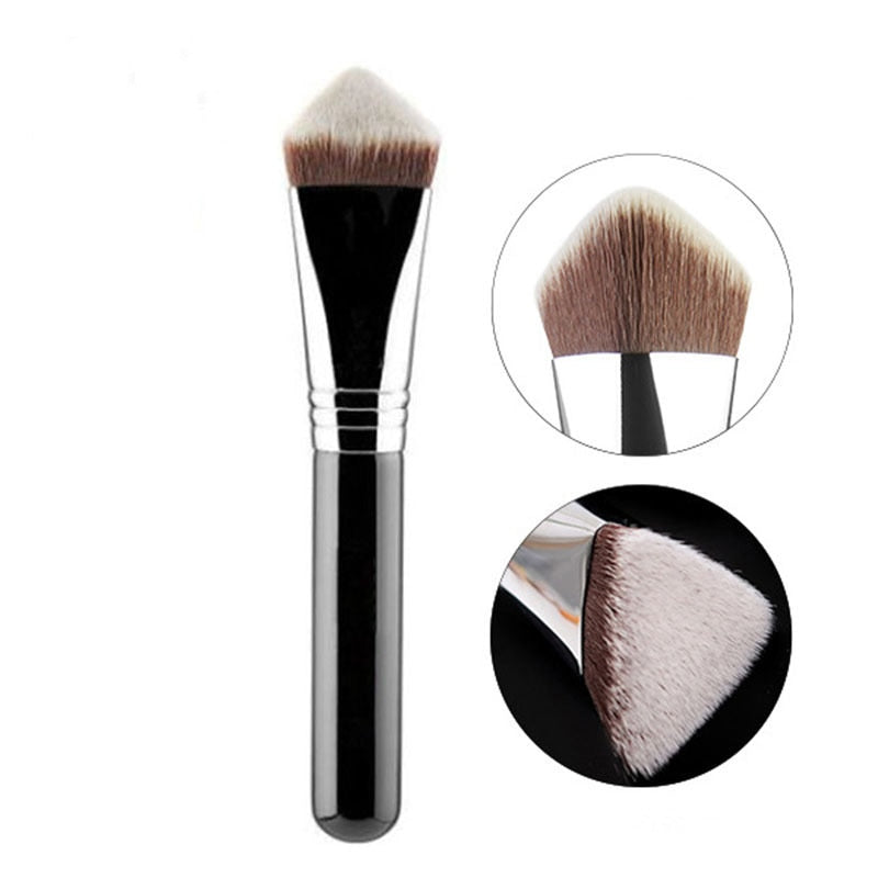 1pcs Fashion High Quality Face Makeup Brush Shaped Creative Copper Tube Foundation Brush Professional Beauty Tools