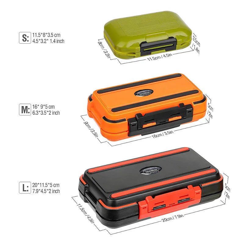 Fishing Tackle Boxes Waterproof Fishing Storage Boxes Bait Box Multifunctional Hook and Bait Accessory Box Double-Sided Opening
