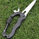 Multifunktionale Selbstverteidigungswerkzeuge Kletterkarabiner Sicherheitshaken Schnalle Outdoor Sicherheit Persönliche Verteidigung Taktisches Messer