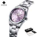 Montre Femme 2023 WWOOR Fashion Ladies Watches Waterproof Quartz Silver Clock Women Automatic Date Dress Wrist Watch Reloj Mujer