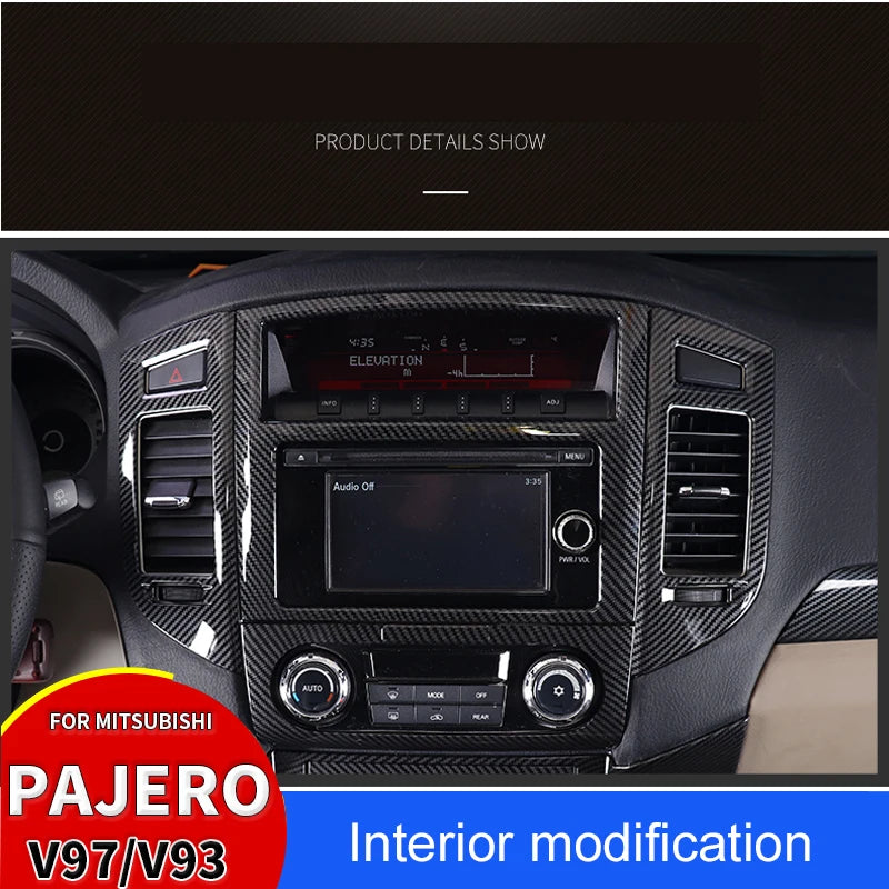For Mitsubishi Pajero Car Interior Stickers Pajero Carbon Fiber Interior Modification V97 V93 Interior Decoration Stickers
