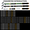 GHOTDA 2.1M -3.6M Carp Fishing Rod feeder Hard FRP Carbon Fiber Telescopic Fishing Rod fishing pole