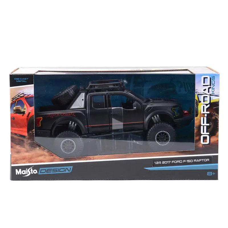 Maisto 1:24 2017 Ford F-150 Raptor Mais Off-Road Kings Pickup Truck Static Diecast Alloy Model Car