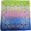 New Fashion Hip Hop 100% Cotton Bandana Square Scarf handkerchief Gradient Paisley print For Women Men Unisex headband 55*55cm