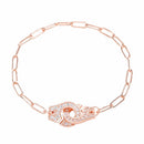 Moonmory 100 % echtes 925er Sterlingsilber Europäische Kette Handschelle Armband Menottes Handschellen-Armband für Damen Schmuck
