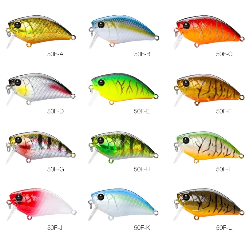 TSURINOYA DW116 50F Crankbait Fishing Lure Magician 50mm 8.5g Shallow Range Floating Crank Artificial Hard Basts Pike Bass