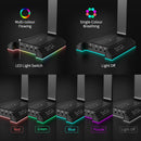EKSA W1 Gaming Headset-Ständer mit 7.1 Surround/2 USB- und 3,5-mm-Anschlüssen RGB Kopfhörerhalter für Gamer Gaming PC Zubehör Schreibtisch