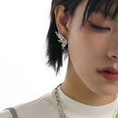 2023 New Y2K Aesthetic Punk Style Liquid Butterfly Earring for Woman Cool Metal Butterfly Earrings Jewelry Wholesale