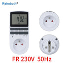 EU Electronic Digital Timer Switch US FR BR Plug Kitchen Timer Socket Outlet 230V 110V 7 Day 12/24 Hour Programmable Timing