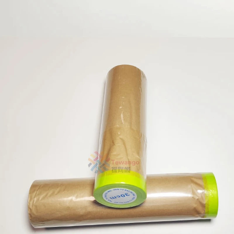 New Material Paint Protect Cover Spray Paint Masking Paper Plastic Kraft Paper Film Barrier Car Renovation Protective Tapes