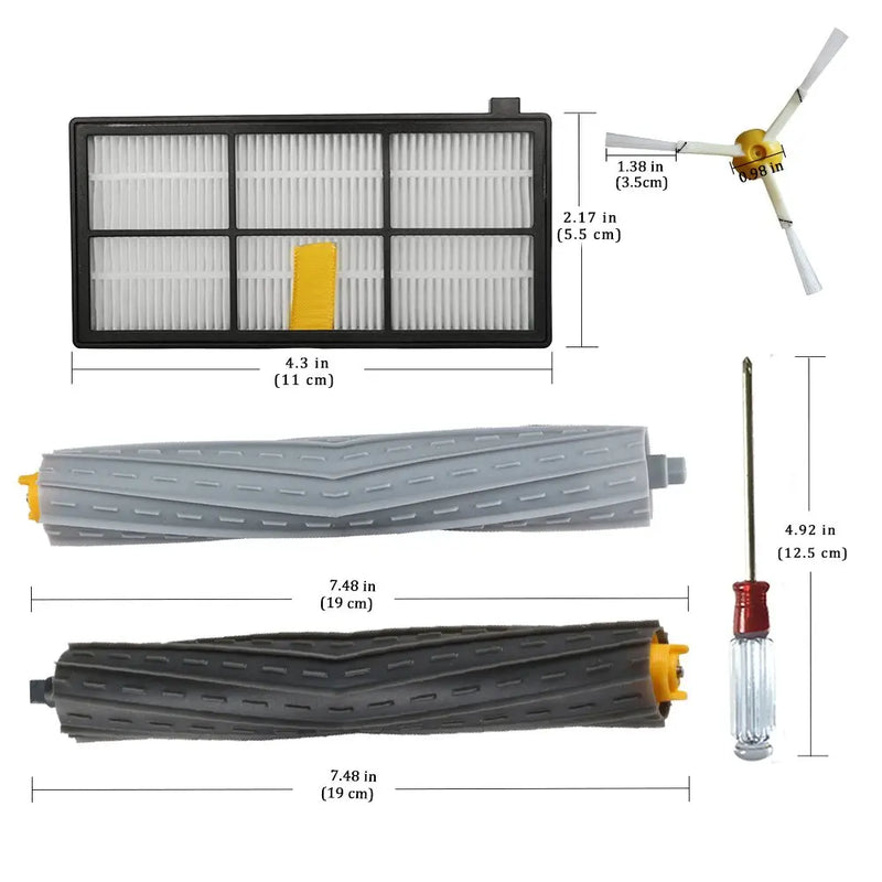 HEPA Filters Brushes Replacement Parts Kit for iRobot Roomba 980 990 900 896 886 870 865 866 800 Accessories Kit