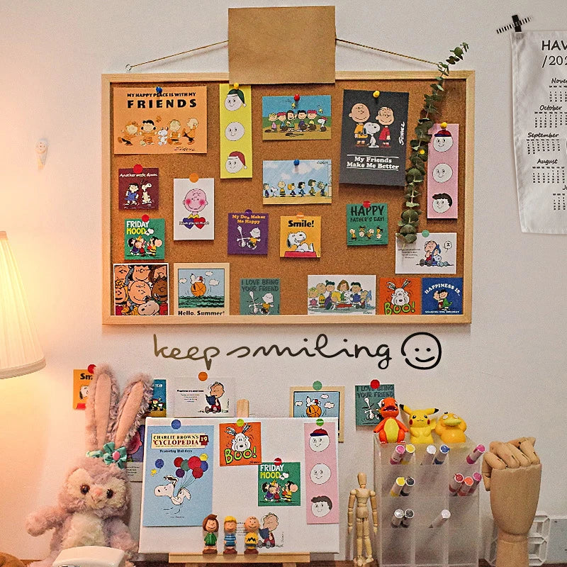 Soft Wooden Letter Message Board Decor Postcard Photo Wall Cork Board Memo Board