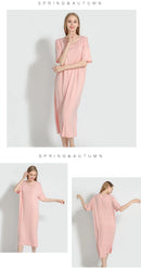 Plus size Fashion Summer Night Dress Women Nightgowns Sleepwear Women's Sleepshirts Modal Cotton Candy Color Ladies Nightwear