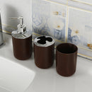 3pcs Plastic Marbled Bathroom Accessories Sets Soap Dispenser Cup Toothbrush Holder Set Home Decoration