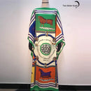 Africa Fashion Blogger Recommend Popular printed Silk Kaftan Maxi dresses Loose Summer Beach Bohemian kaftan long dress for lady