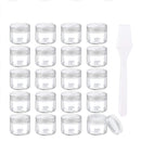 20Pcs 20ml Acrylic Round Clear Jars with Lids for Lip Balms Creams  DIY Make Up Cosmetics Samples lip gloss Containers Set