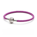 ATHENAIE Colorful Wire Charms Bracelet with 925 Sterling Silver CZ Love Heart Clasp for Women Fit Charm Beads DIY Gift
