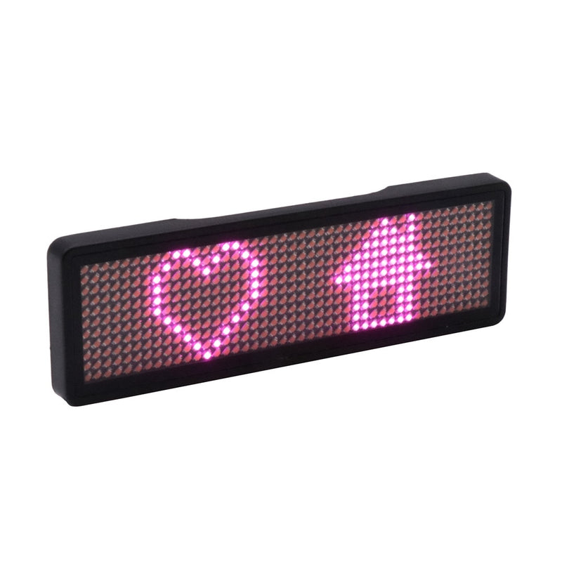 2022 fully new bluetooth LED name badge support multi-language multi-program small LED display HD text digits pattern display