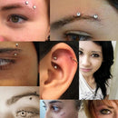 2/5/10PC Edelstahl Kristall Augenbrauenpiercing Lot Zungenpiercing Snake Eyes Großhandel Augenbrauenring Gemischtes Snake Bite Piercing Lot