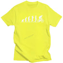Funny Mountain Biking Evolution Top T Shirt Men Pure Cotton T-Shirt Father's Day Mtb Bike Cyclist Tee Clothing Camisas Biker