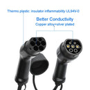 Electric Car Charging Cable Type 2 22KW-3.5KW Mennekes Waterproof IP66 3 Phase 1 Phase
