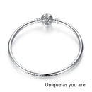 BISAER 925 Sterling Silver Demon Eye Bracelets Blue Evil Eyes Bangles Pave Setting Zircon 17-21CM for Women Party Fine Jewelry