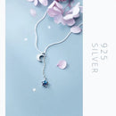 Modian Real 925 Sterling Silver Shining Crescent Star Pendant for Women Link Chain Fashion Fit Women Engagement Party Jewelry