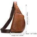 WESTAL Men's Shoulder Bag Men's Genuine Leather Chest Pack Man Sling Messenger Bags Belt Small Crossbody Bags Side Bags for Men