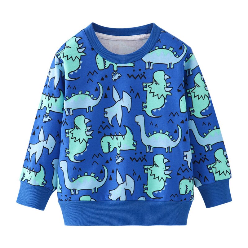 Children Sweatshirts Cotton Dinosaurs Boys Girls Tees Tops New 2019 Autumn Spring Shirts For Kids Boys T shirts Sport Sweater