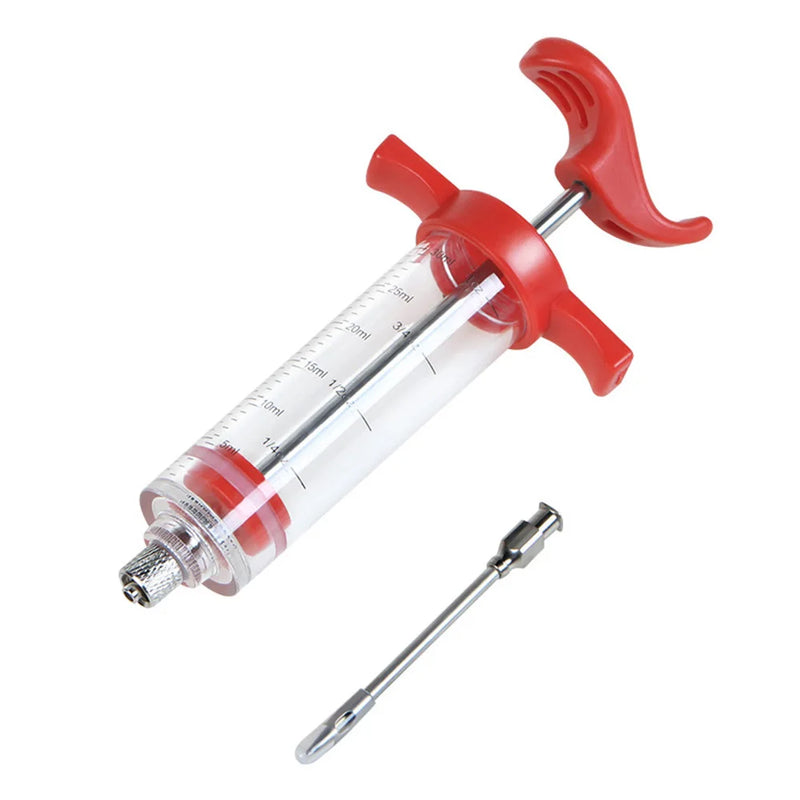 Hot Selling BBQ Meat Syringe Marinade Injector Turkey Chicken Flavor Syringe Kitchen Cooking Syinge Accessories