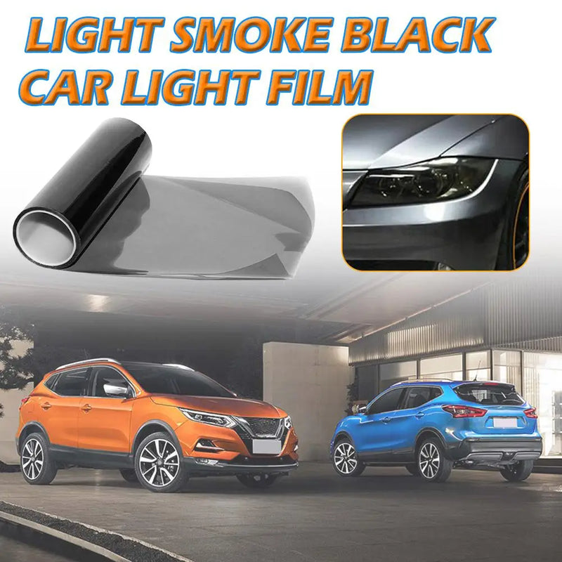 30x150cm Transparent Light Black Chameleon Car Tint Lighthouse Tail Light Headlights Fog Vinyl Smoke Film Foil Sticker Cover