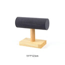 Bamboo and Wood with Microfiber Cloth Jewelry Display Stand Necklace Ring Display Stand Bracelet Earrings Display Jewelry Stand