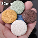 5pcs Natural Volcano Lava Stone Flat Round 20mm 27mm 32mm Loose Crafts Beads lot for Jewelry Making DIY Earring Findings