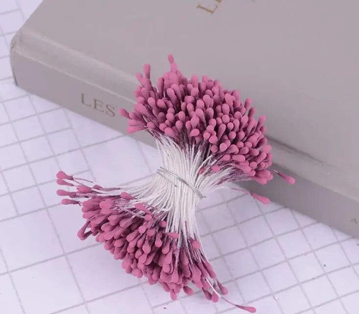 400pcs Mini Stamen Artificial Flower Head Supplies Bundle DIY Cake Christmas Wedding Gifts Box Accessories Wreaths Decoration