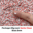 20g Mini Polymer Clay Embellishments Halloween Skull Christmas Candy Cane Mixed Pattern DIY Holiday Crafting Shaker Sprinkles