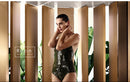 Rozin Black Smart Thermostatic Shower Faucet Set Bathroom Intelligent Rainfall Digital Mixer Tap With Rack and Bidet Bath System